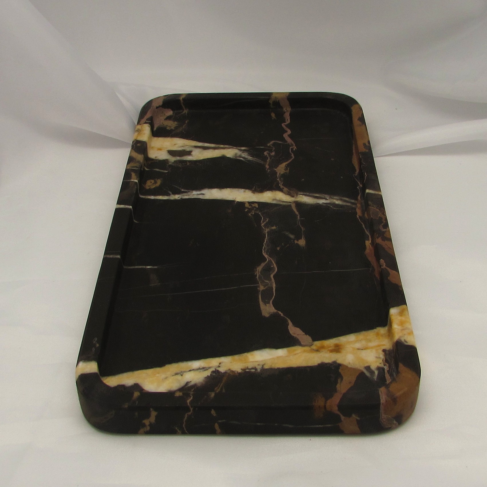 "Hermes" Style Black & Gold Marble Tray - Image 5