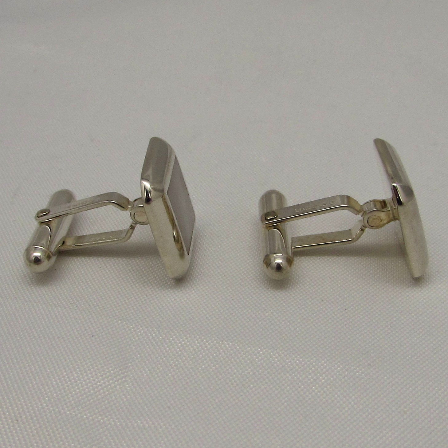 Square Mother of Pearl & Sterling Cufflinks - Image 3