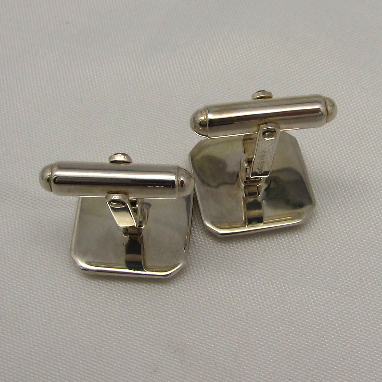 Square Mother of Pearl & Sterling Cufflinks - Image 5