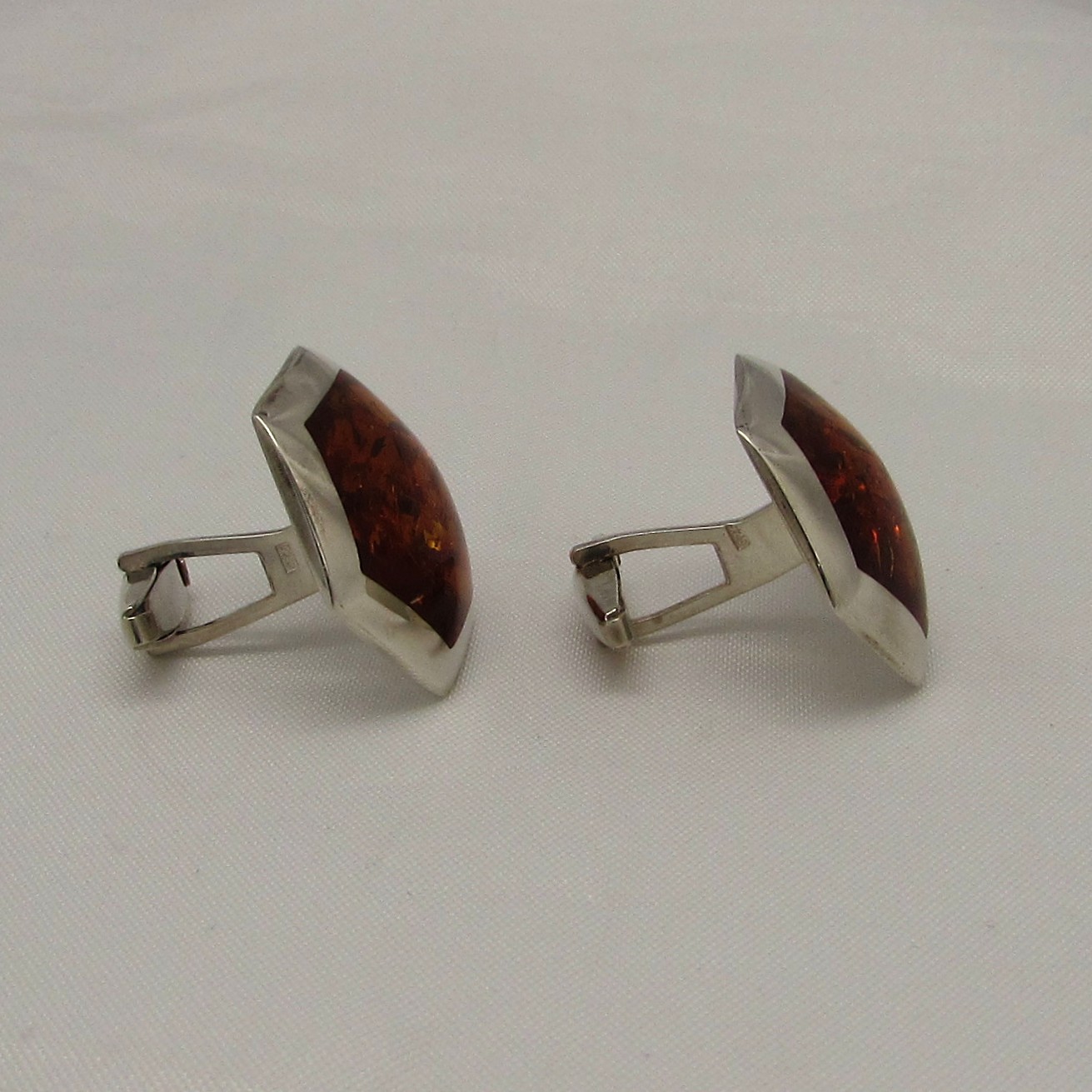 Sterling & Baltic Amber Cufflinks - Image 5