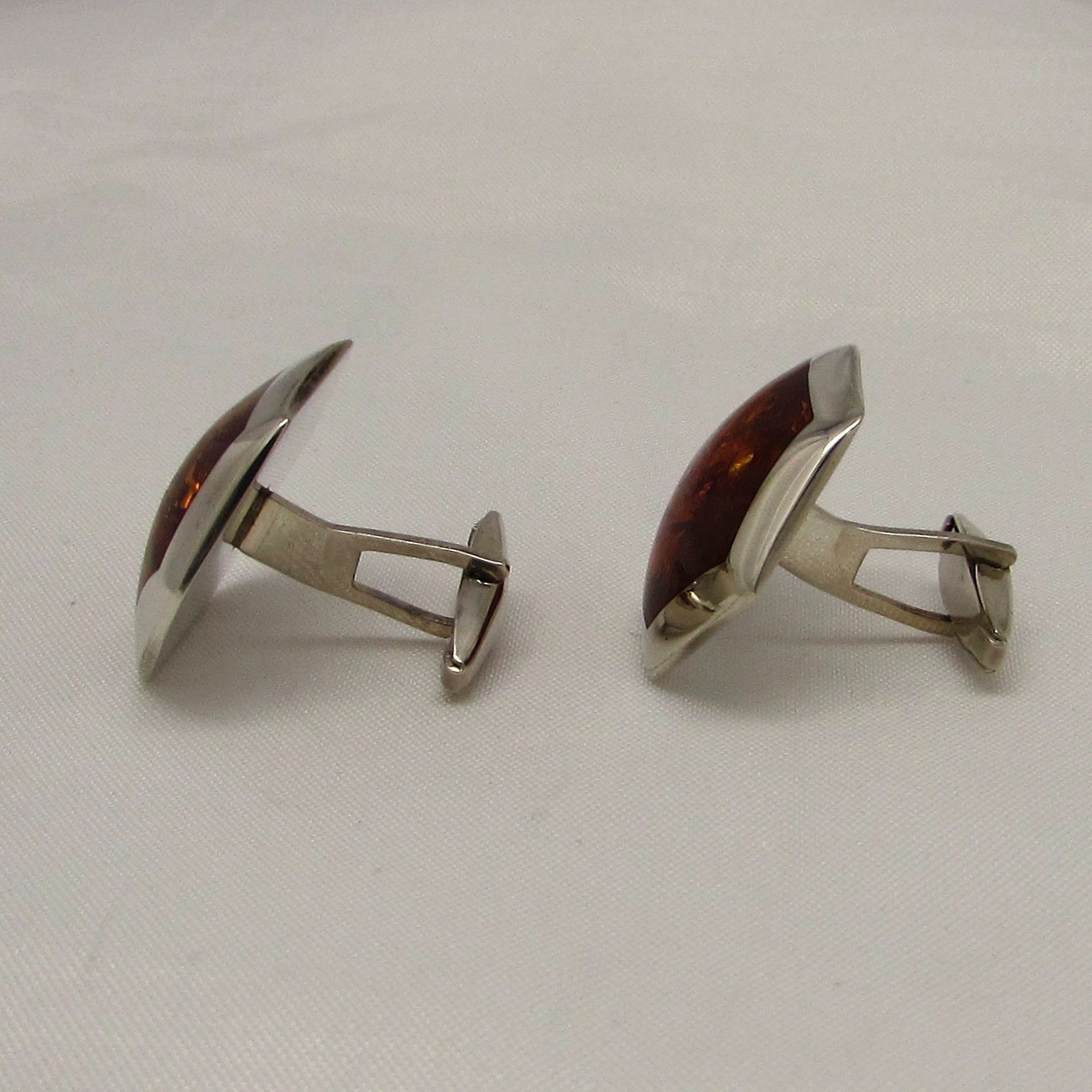 Sterling & Baltic Amber Cufflinks - Image 3