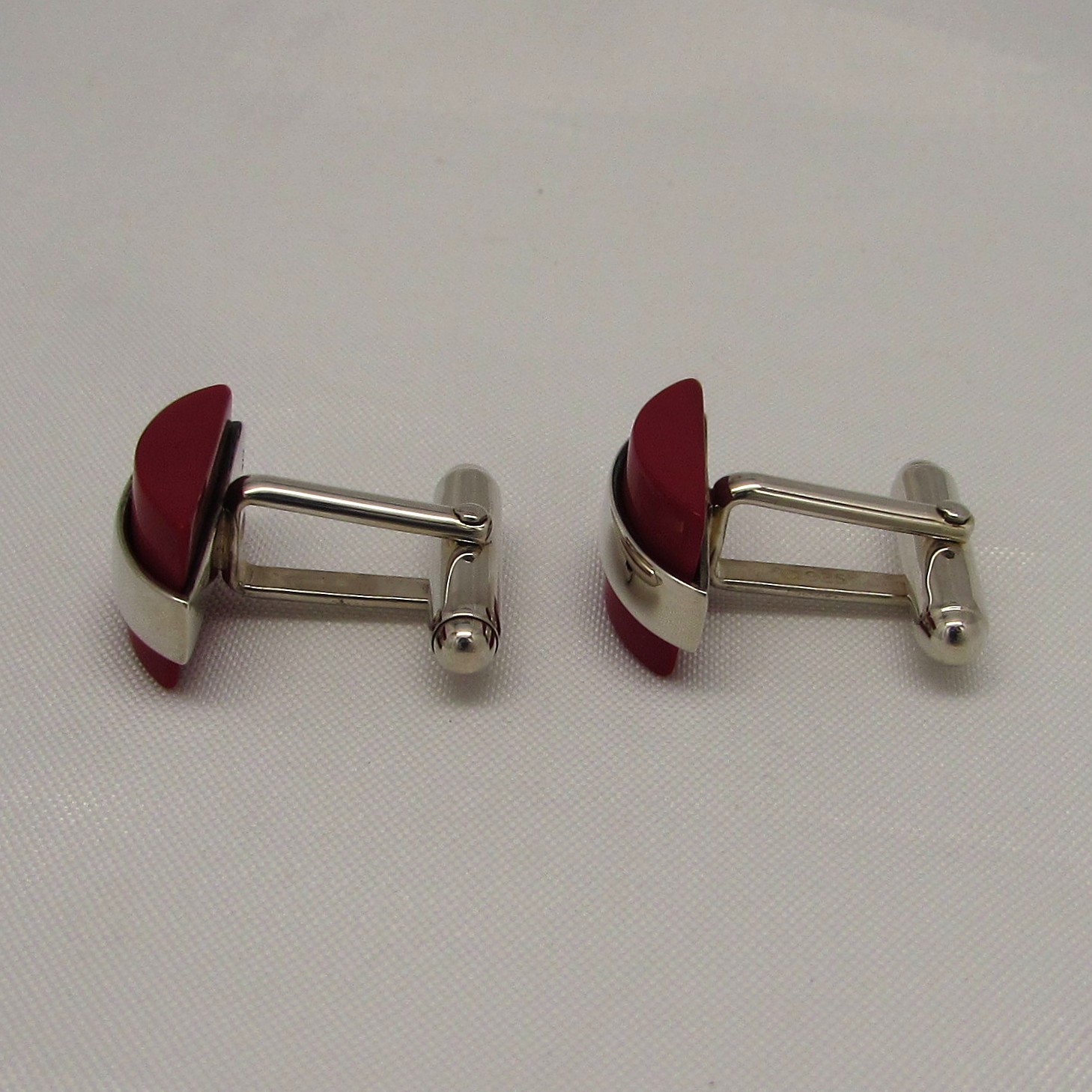 Sterling & Coral Cufflinks - Image 3