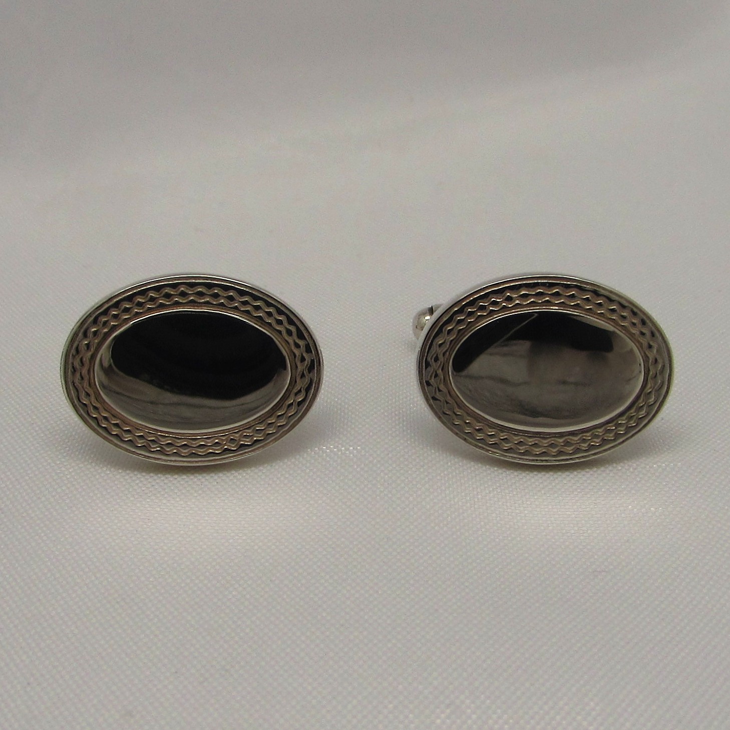 Sterling Oval Cufflinks - Image 2