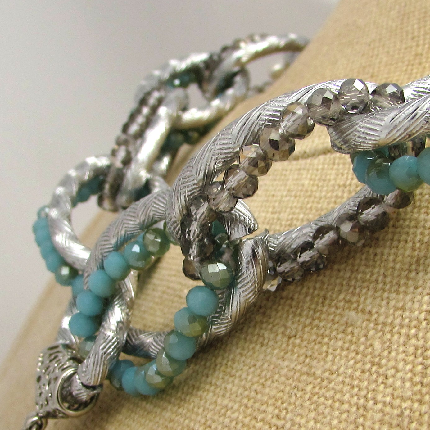 Freshwater Pearl, Abalone Shell & Crystal Necklace - Image 8