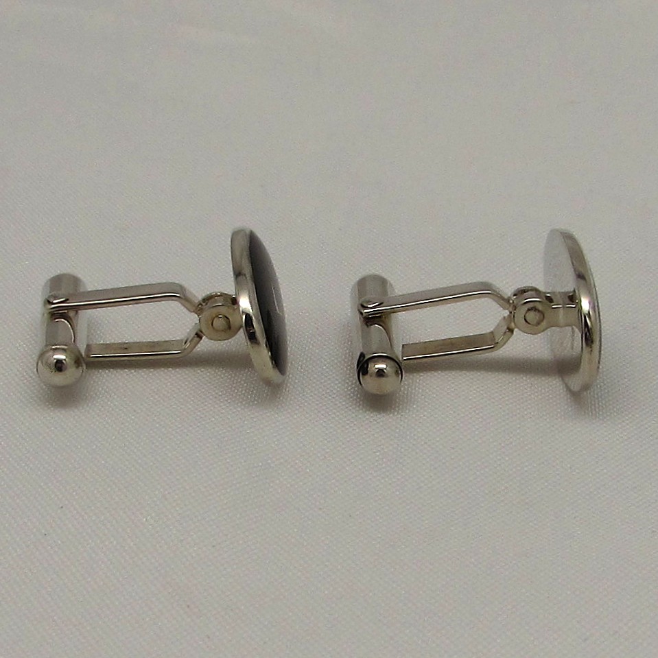 Sterling and Onyx Cufflinks - Image 5