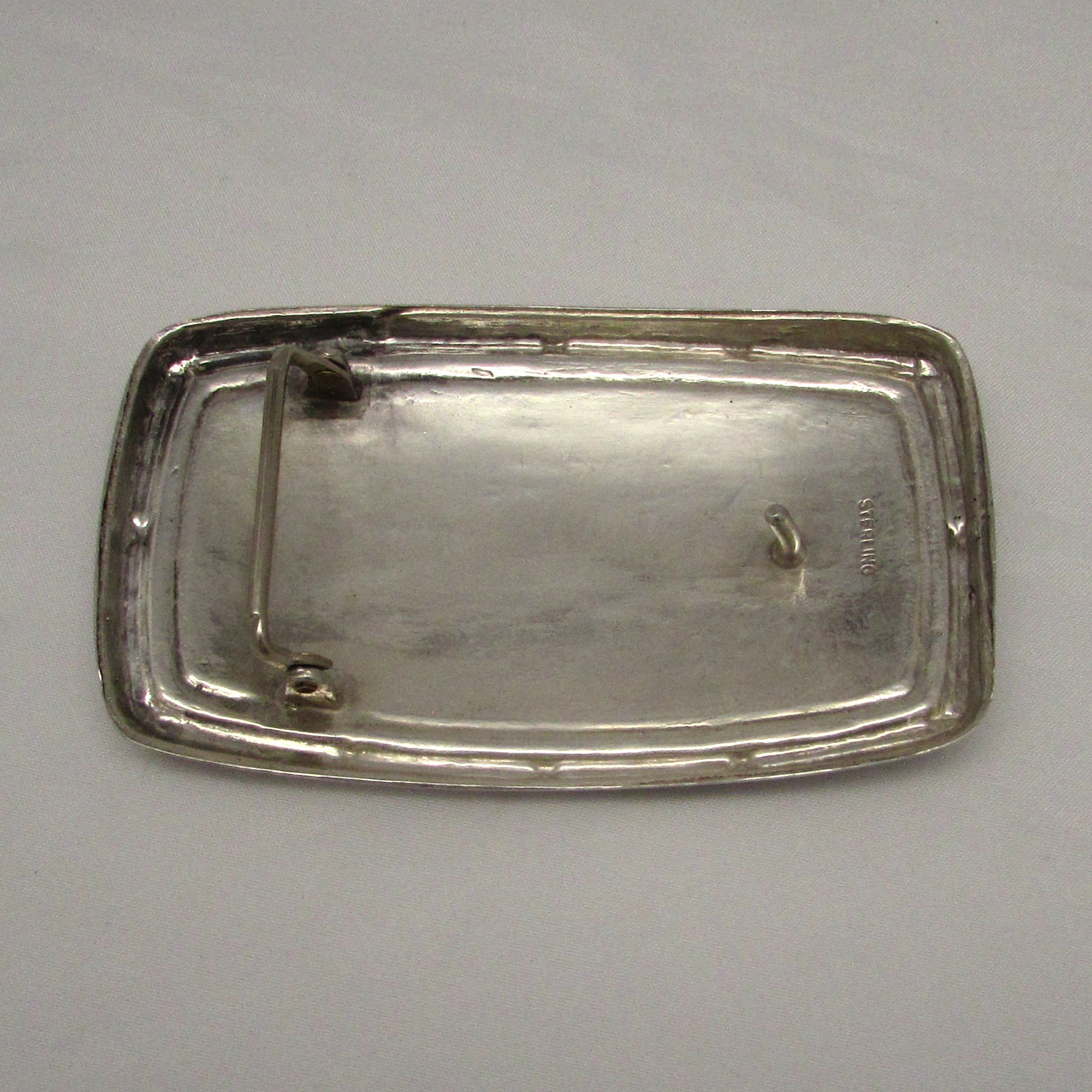 Sterling Belt Buckle with 36" Leather Belt - Image 4