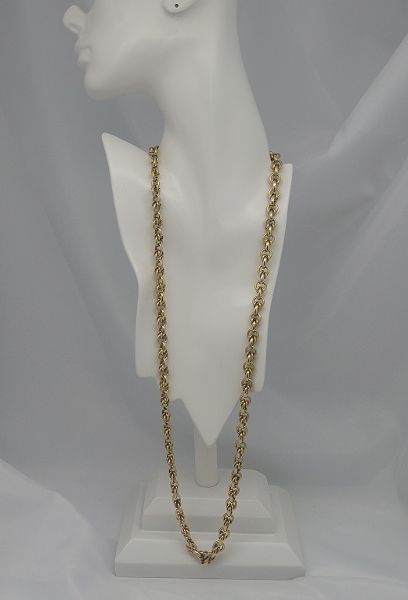 33 1/2 " Classic 14KT Snitch Knot Chain Necklace - Image 6