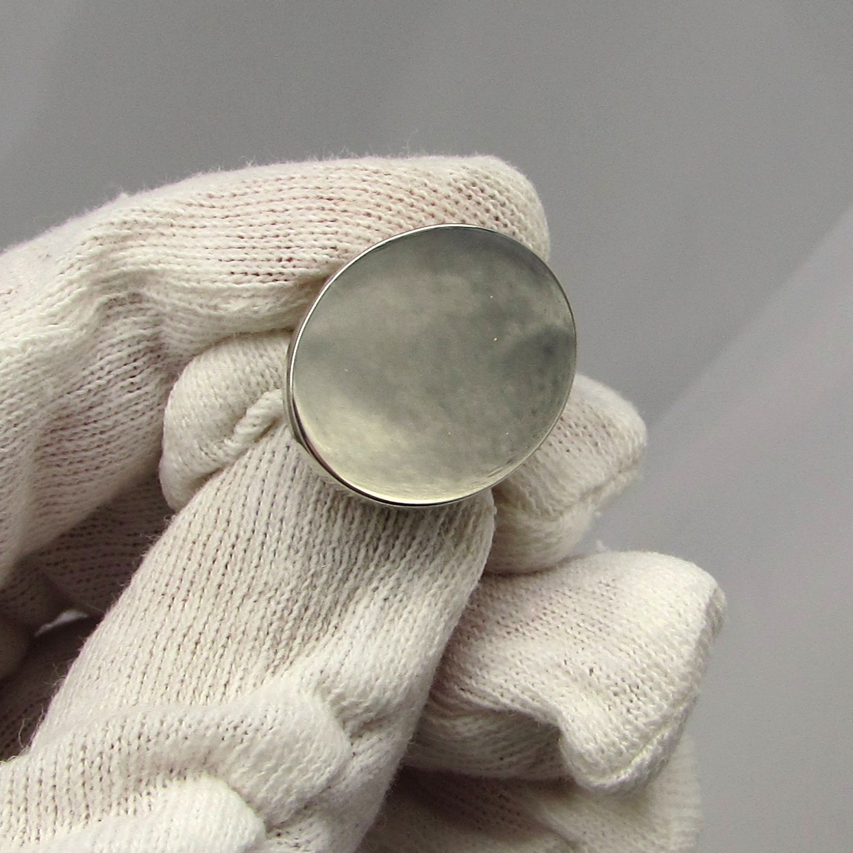 Sterling Oval Plain Cufflinks - Image 2
