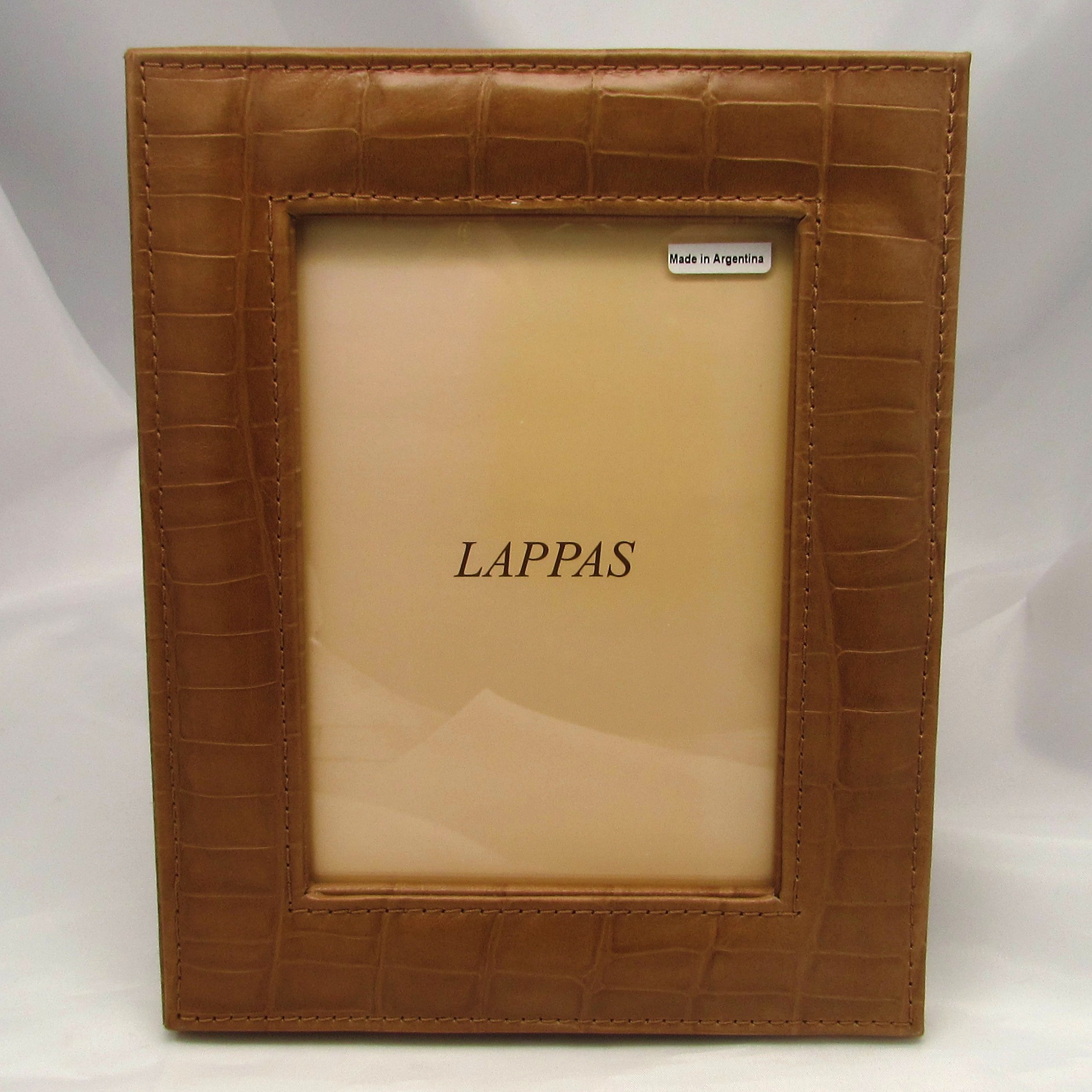 Lappas Camel Colored “Croc” Leather 5″ x 7″ Photo Frame - Image 2