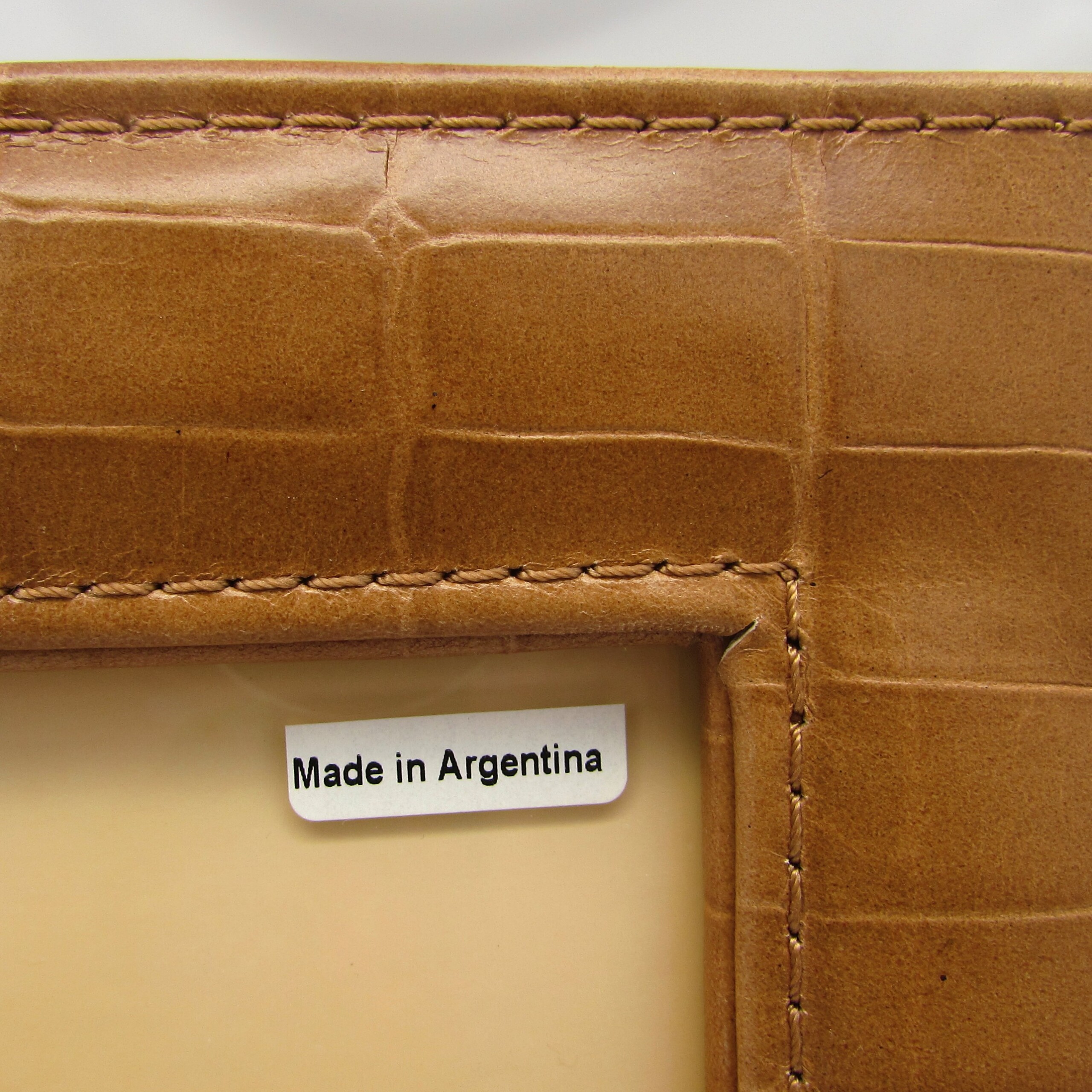 Lappas Camel Colored “Croc” Leather 5″ x 7″ Photo Frame - Image 4