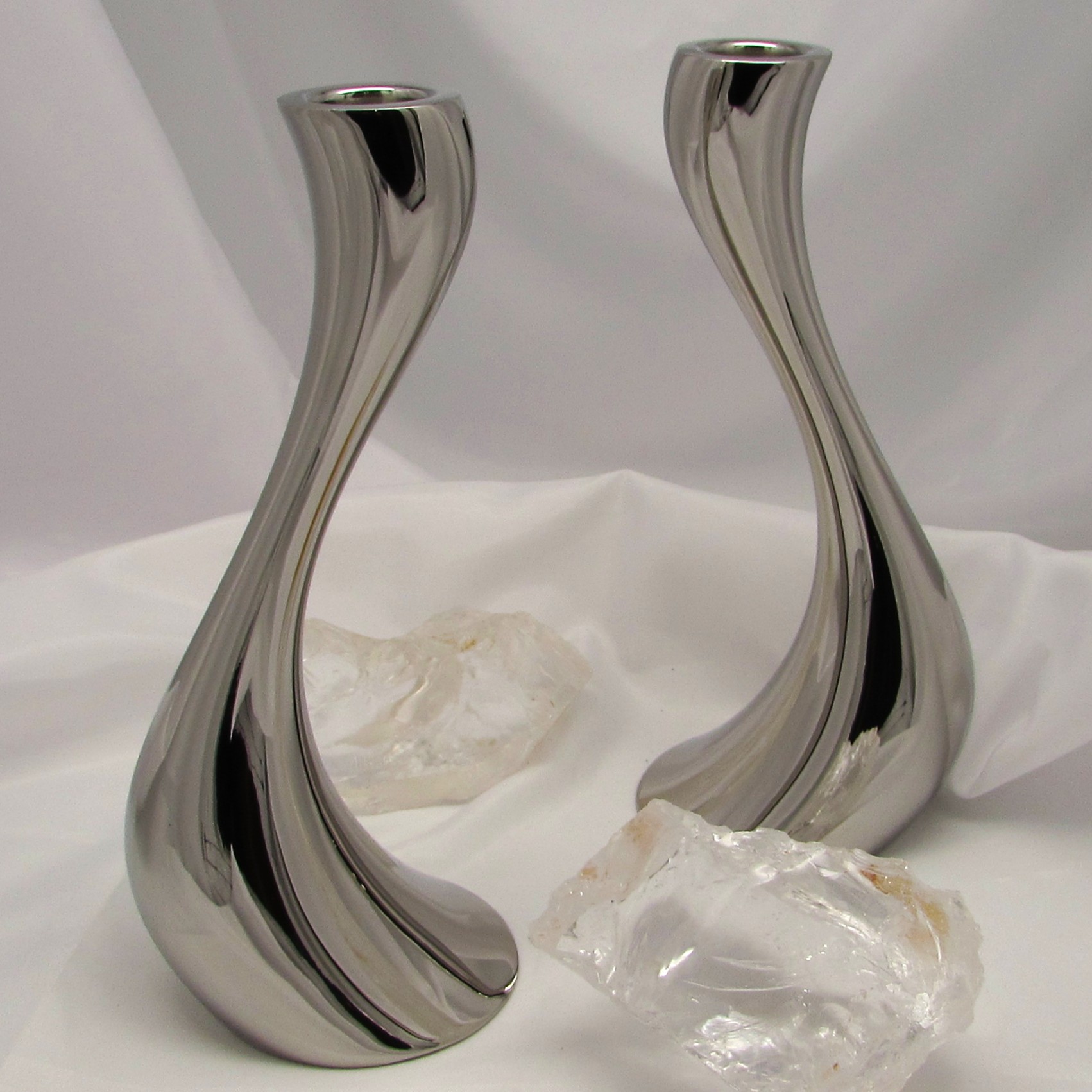 Georg Jensen Set of 2 'Cobra' Candleholders