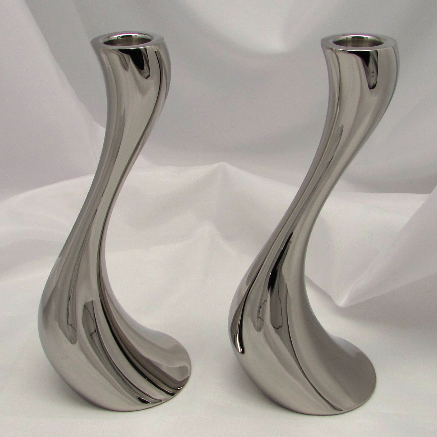 Georg Jensen Set of 2 'Cobra' Candleholders - Image 4