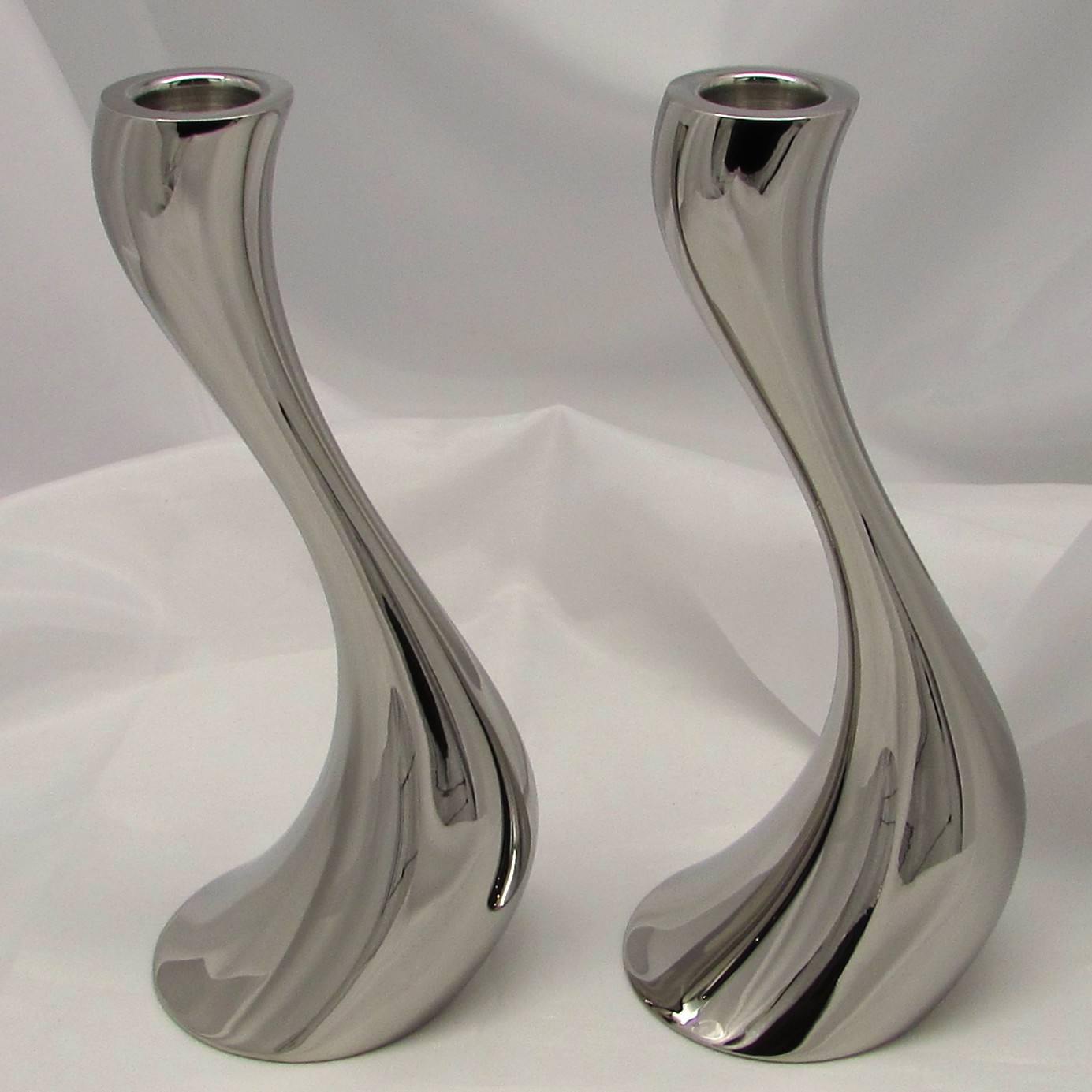 Georg Jensen Set of 2 'Cobra' Candleholders - Image 2