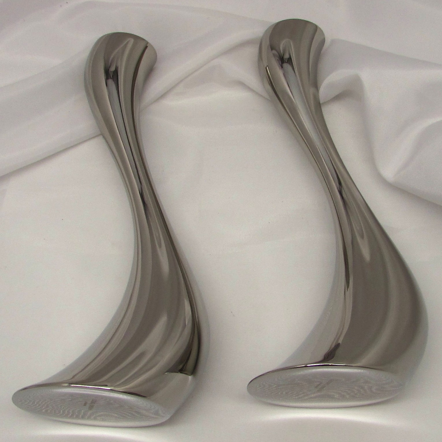 Georg Jensen Set of 2 'Cobra' Candleholders - Image 7