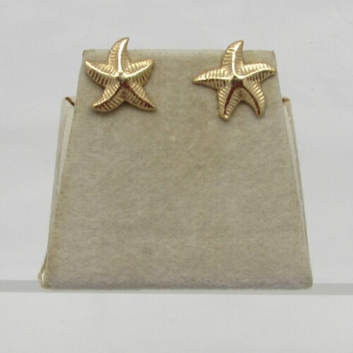 14KT Yellow Gold Starfish Earrings