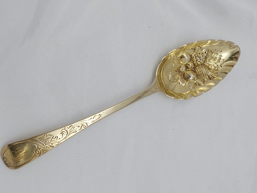 1815 Thomas Wallis II & Jonathan Hayne Sterling Fruit Spoon