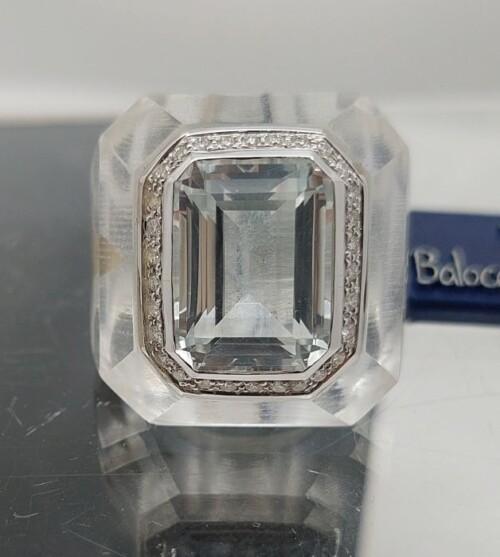 Balocchi Preziosi 18KT topaz diamond ring